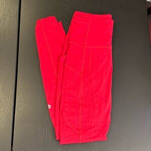 Lululemon Athletica Red Leggings